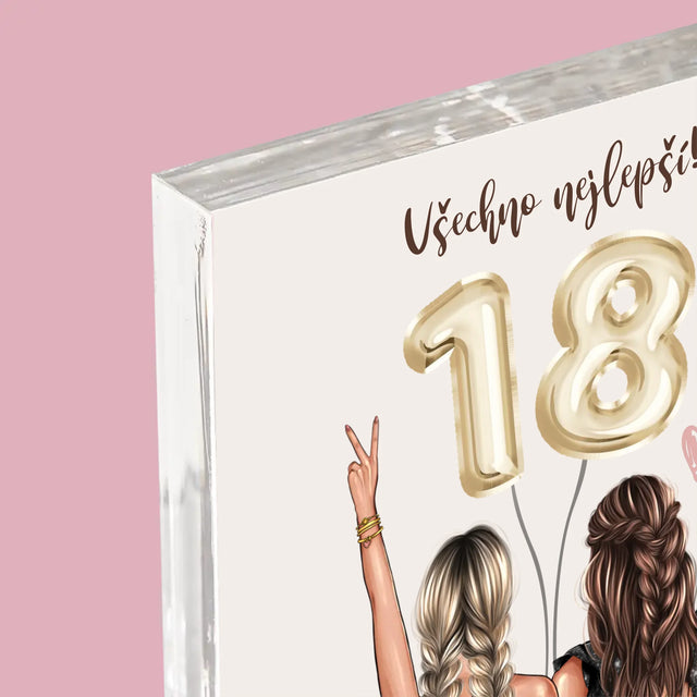 Designér Postav: Přítelkyně Osmnáctiny - Akrylový Blok