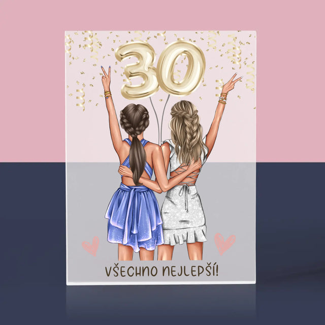 Designér Postav: Kamarádky Třicátiny - Akrylový Blok