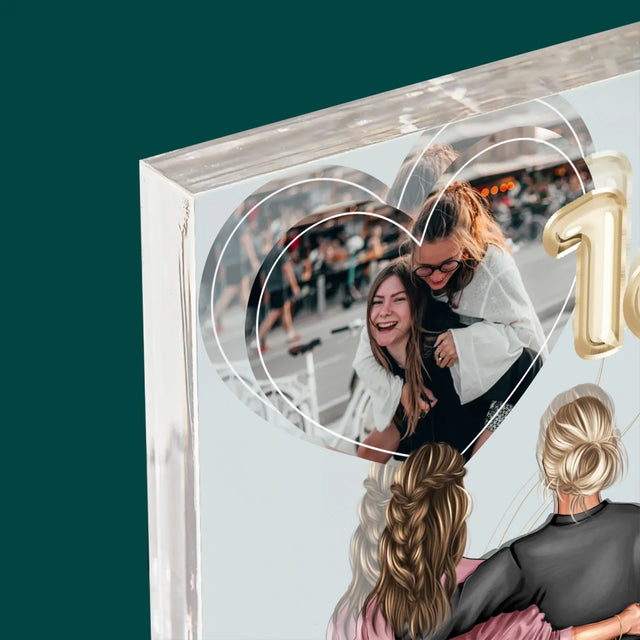 Designér Postav: 18. Narozeniny Přítelkyně - Akrylový Blok