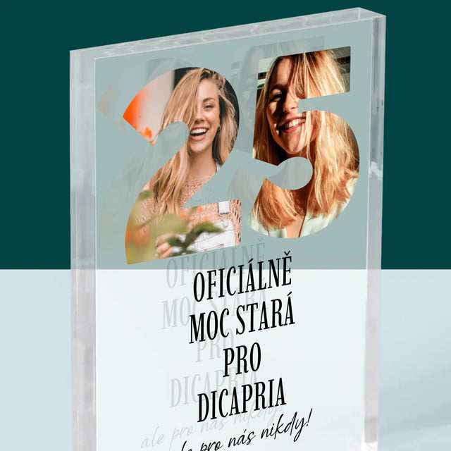 Slovo Z Fotek: Moc Stará Pro Dicapria - Akrylový Blok
