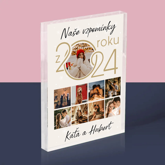 Fotokoláž: Naše Vzpomínky Z Roku - Akrylový Blok
