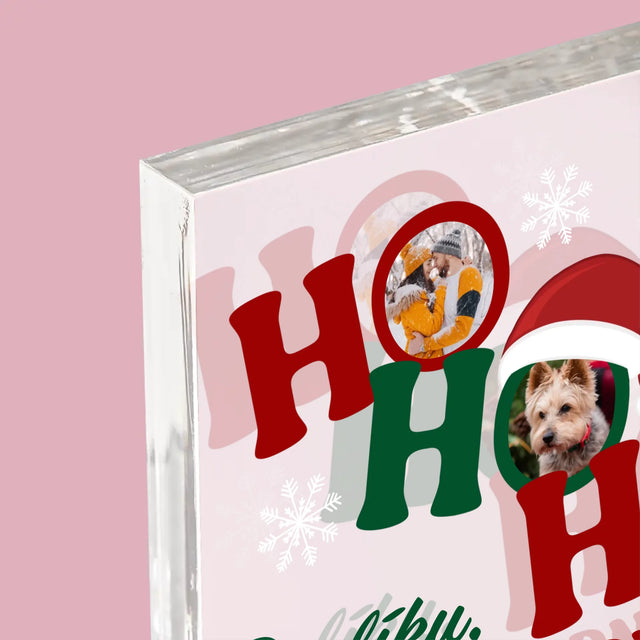 Fotokoláž: Ho Ho Ho - Akrylový Blok