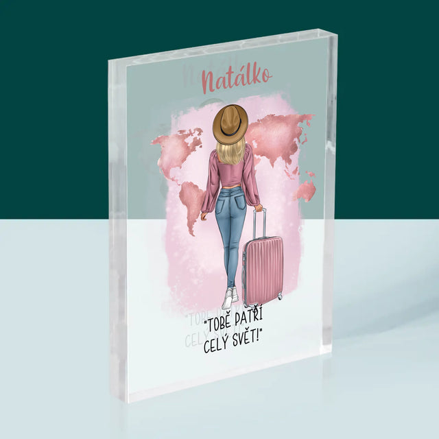 Designér Postav: Cestovatelka - Akrylový Blok