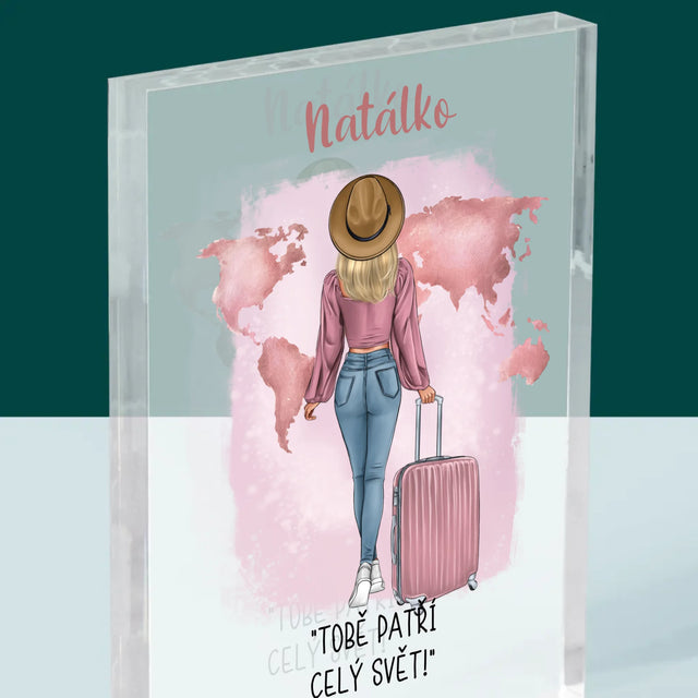 Designér Postav: Cestovatelka - Akrylový Blok