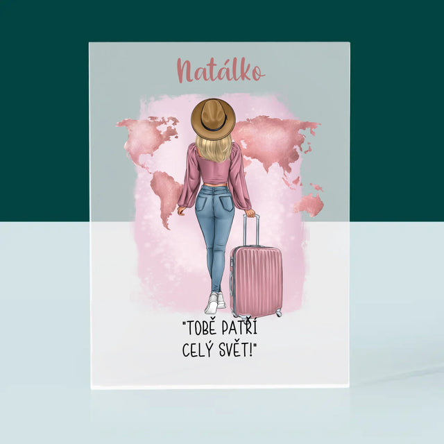 Designér Postav: Cestovatelka - Akrylový Blok