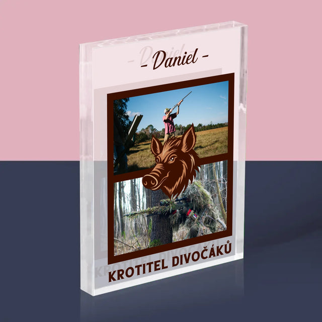 Fotokoláž: Krotitel Divočáků - Akrylový Blok