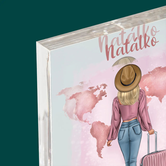 Designér Postav: Cestovatelka - Akrylový Blok