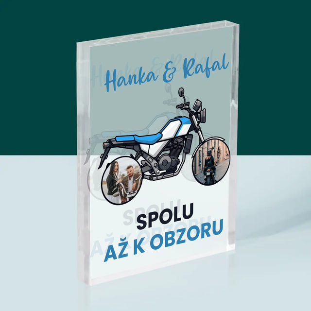 Fotokoláž: Spolu Až K Obzoru - Akrylový Blok