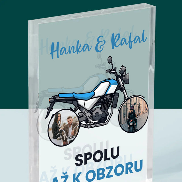 Fotokoláž: Spolu Až K Obzoru - Akrylový Blok