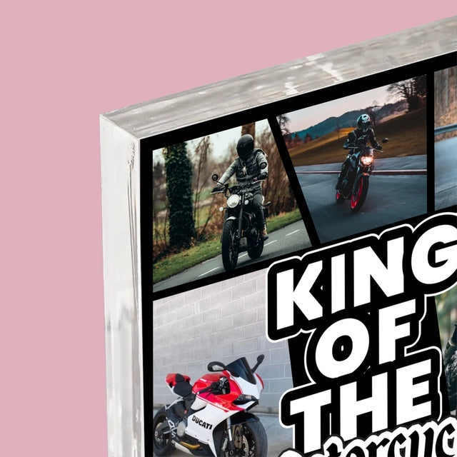 Fotokoláž: King Of The Motorcycle - Akrylový Blok