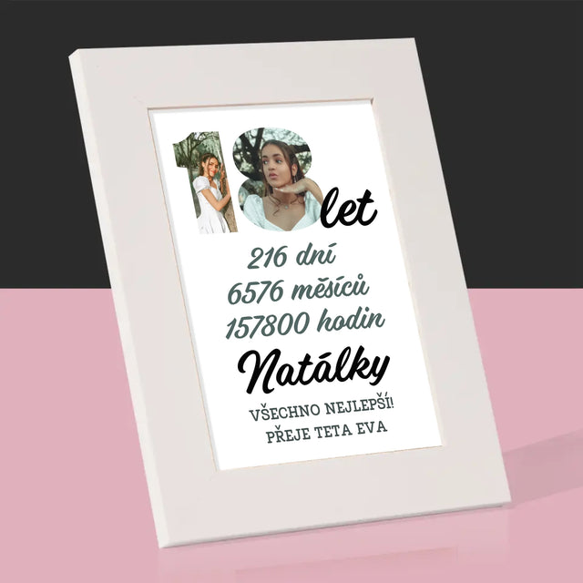 Slovo Z Fotek: 18 Let Odpočítávání - Fotorámeček