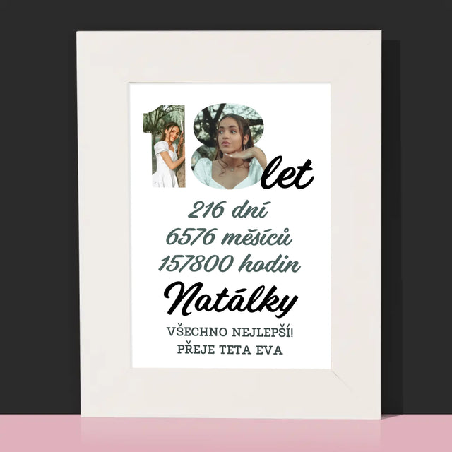 Slovo Z Fotek: 18 Let Odpočítávání - Fotorámeček