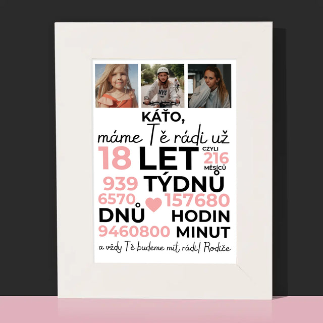 Fotokoláž: Máme Tě Rádi Už 18 Let - Fotorámeček