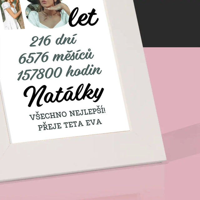 Slovo Z Fotek: 18 Let Odpočítávání - Fotorámeček