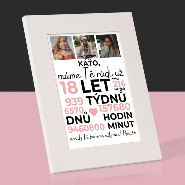 Fotokoláž: Máme Tě Rádi Už 18 Let - Fotorámeček