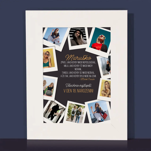 Fotokoláž: Přání K Narozeninám - Fotorámeček
