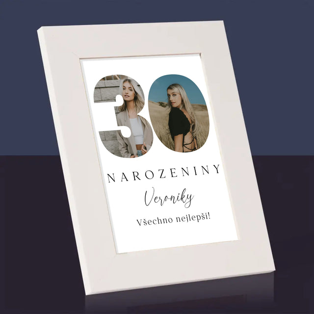 Slovo Z Fotek: 30. Narozeniny Podpis - Fotorámeček
