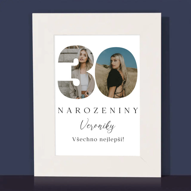 Slovo Z Fotek: 30. Narozeniny Podpis - Fotorámeček