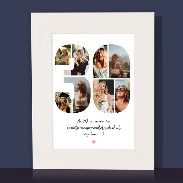 Fotokoláž: 30. Narozeniny Přání - Fotorámeček