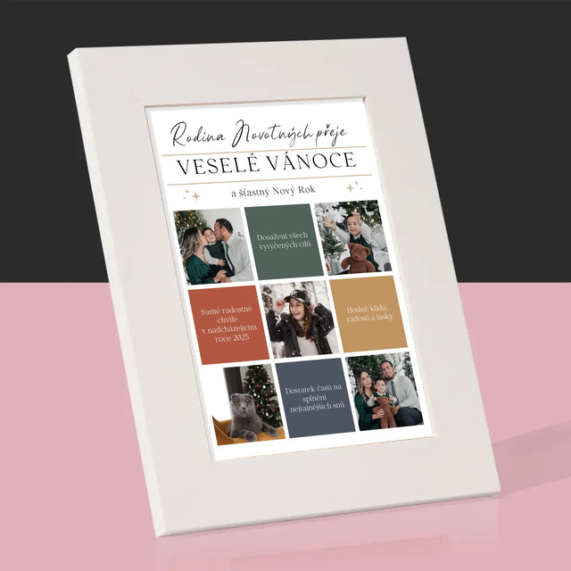 Fotokoláž: Veselé Vánoce Přání - Fotorámeček