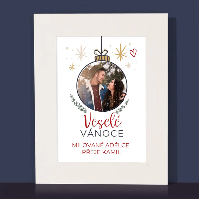 Fotka S Textem: Veselé Vánoce Ozdoba - Fotorámeček