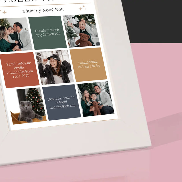 Fotokoláž: Veselé Vánoce Přání - Fotorámeček