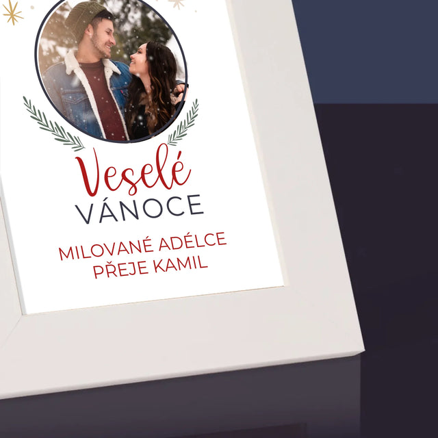 Fotka S Textem: Veselé Vánoce Ozdoba - Fotorámeček