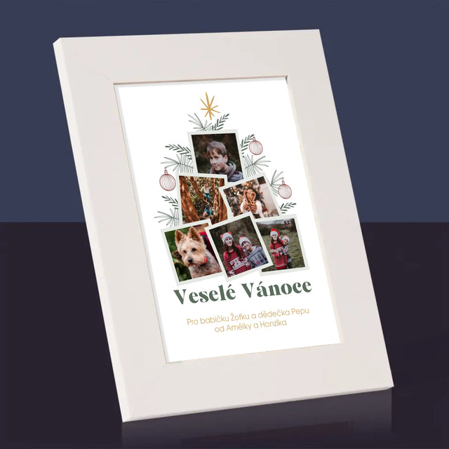 Fotokoláž: Vánoční Stromeček - Fotorámeček