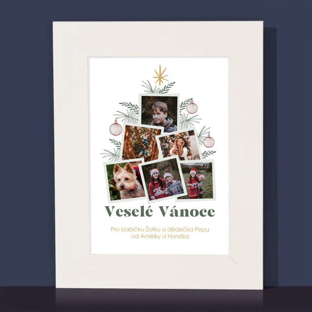 Fotokoláž: Vánoční Stromeček - Fotorámeček