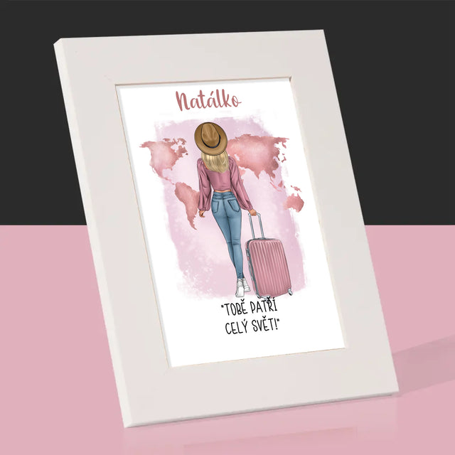 Designér Postav: Cestovatelka - Fotorámeček
