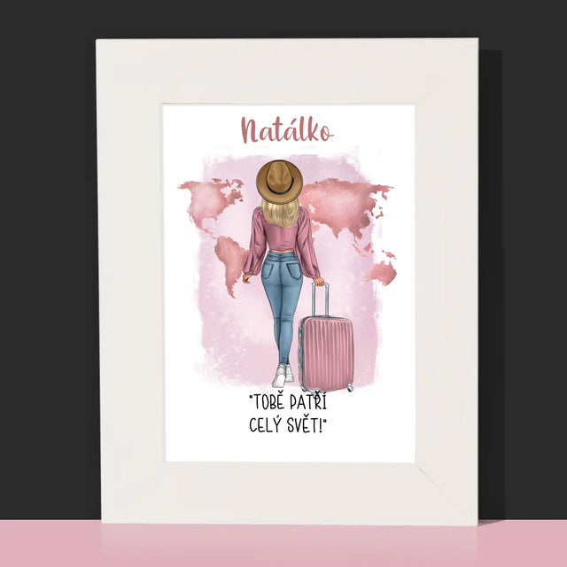 Designér Postav: Cestovatelka - Fotorámeček