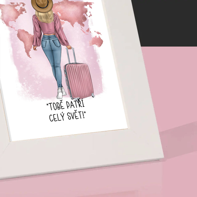 Designér Postav: Cestovatelka - Fotorámeček