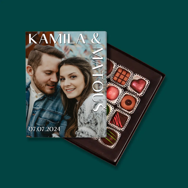 Fotka S Textem: Jména Svatba - Pralinky