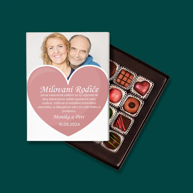 Fotka S Textem: Milovaní Rodiče - Pralinky