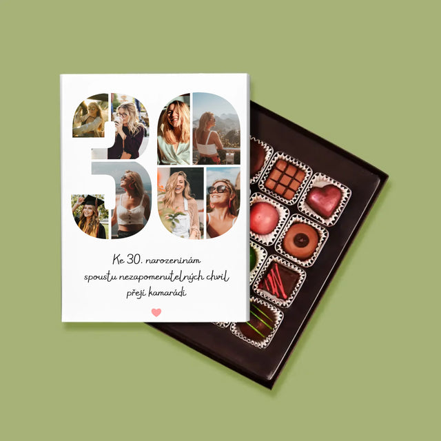 Fotokoláž: 30. Narozeniny Přání - Pralinky