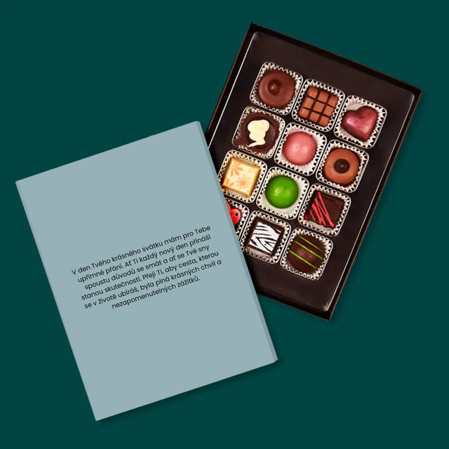 Fotka S Textem: 25. Narozeniny Všechno Nejlepší - Pralinky