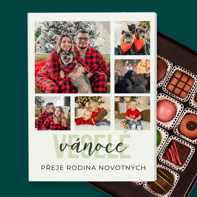 Fotokoláž: Veselé Vánoce - Pralinky