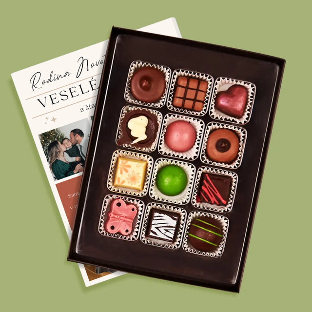 Fotokoláž: Veselé Vánoce Přání - Pralinky