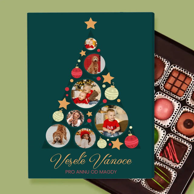 Fotokoláž: Ozdoby Na Stromeček - Pralinky