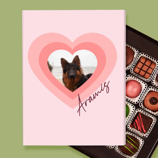 Fotka S Textem: Fotka Mazlíčka V Srdci - Pralinky