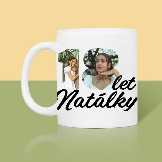 Slovo Z Fotek: 18 Let Odpočítávání - Hrnek