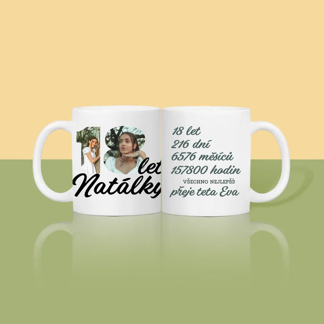 Slovo Z Fotek: 18 Let Odpočítávání - Hrnek