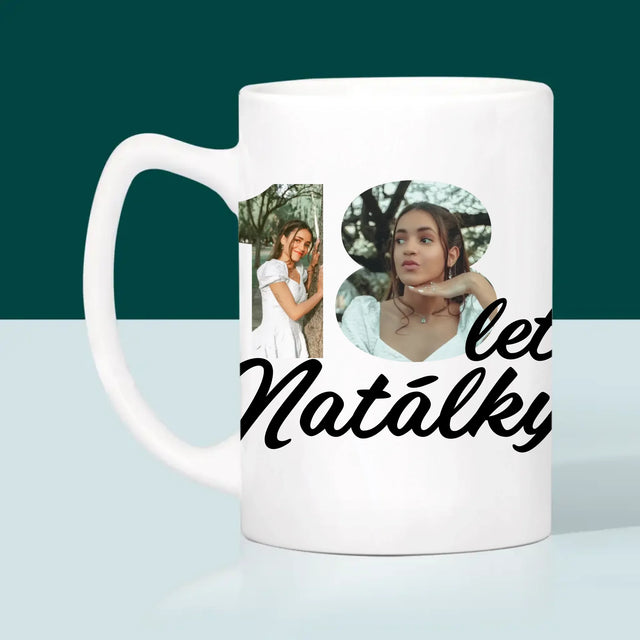 Slovo Z Fotek: 18 Let Odpočítávání - Hrnek