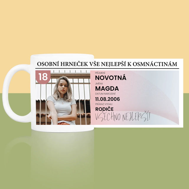 Fotka S Textem: Občanský Průkaz - Hrnek