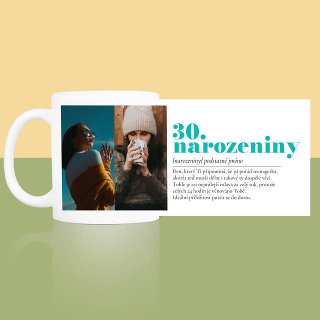 Fotokoláž: 30. Narozeniny Definice - Hrnek