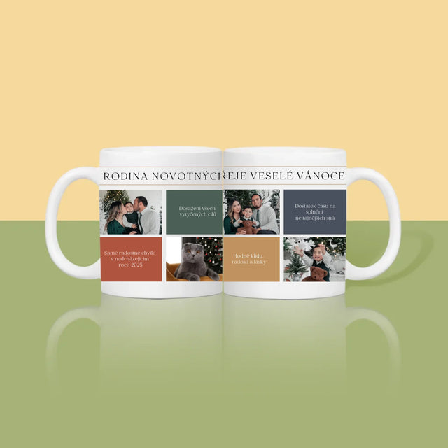 Fotokoláž: Veselé Vánoce Přání - Hrnek
