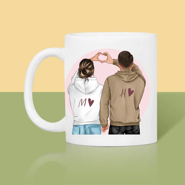 Designér Postav: Pár Srdce - Hrnek