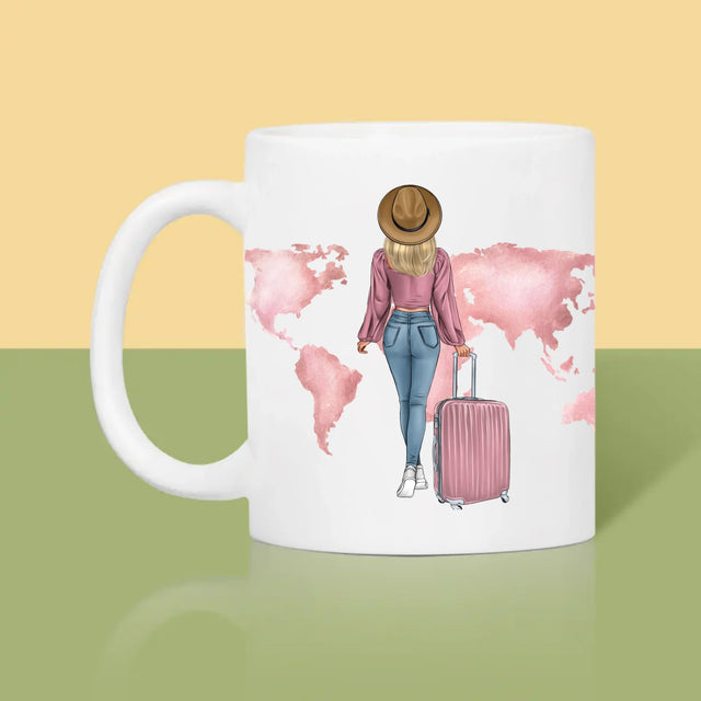Designér Postav: Cestovatelka - Hrnek
