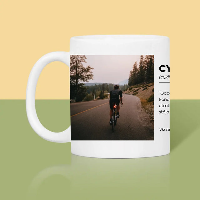 Fotka S Textem: Cyklista Definice - Hrnek