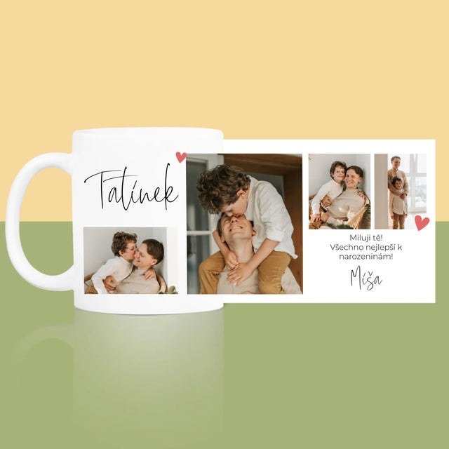 Fotokoláž: Tatínek Miluji Tě - Hrnek